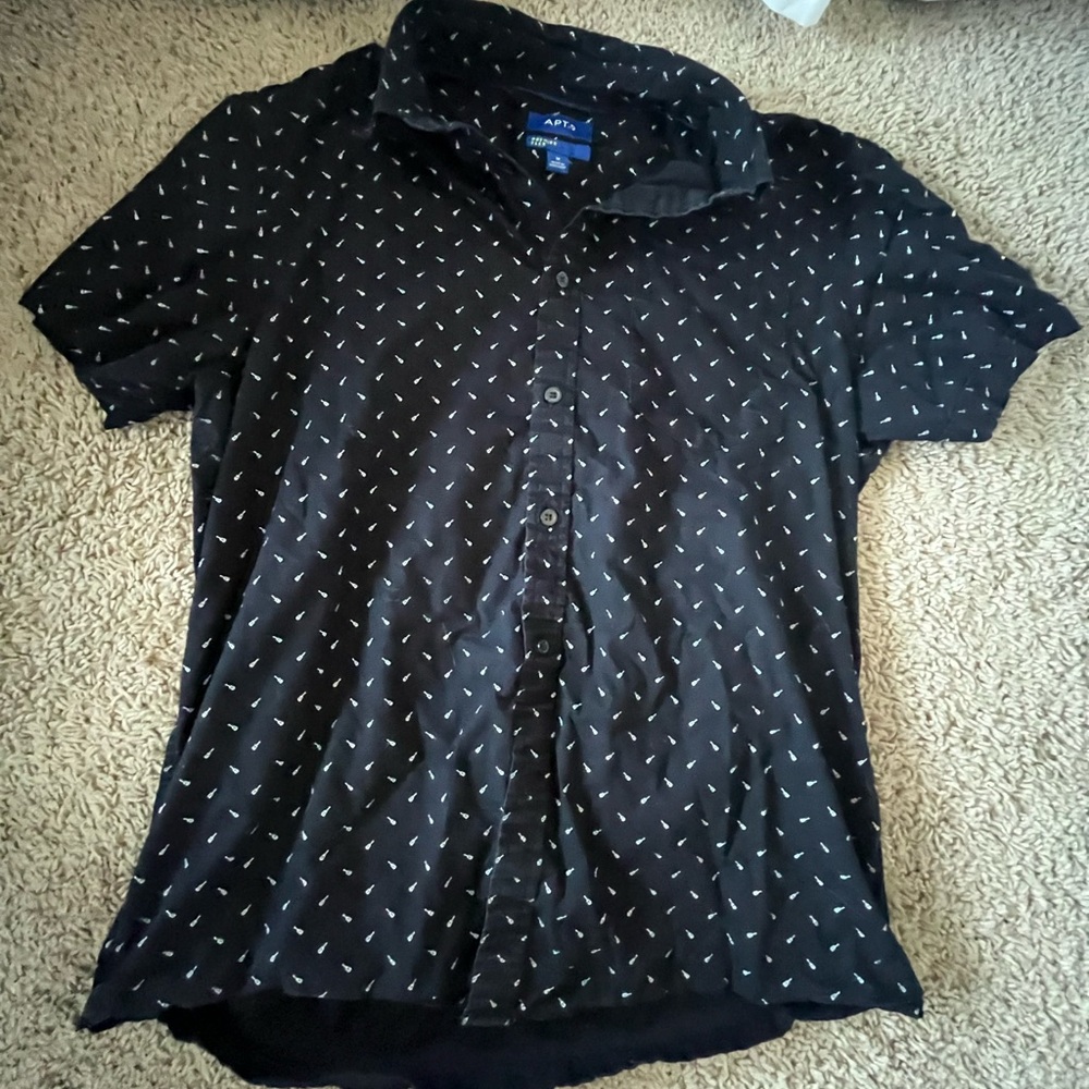 APT .9 Black men’s Ukulele button up